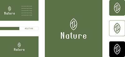 Nature Food Brand Logo Design botanical logo branding eco logo food logo green logo leaf logo logo minimal logo nature nature logo organic organic logo