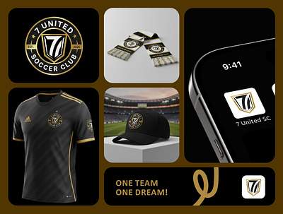 7 United Soccer Club - Logo & Brand Identity Design badgedesign brandidentity clubidentity creativebranding crestdesign dribbble emblemlogo footballbranding footballdesign graphicdesign logo logodesign minimallogo modernbranding monogramlogo soccerclublogo soccerlogo sportsbranding sportslogodesign teamidentity