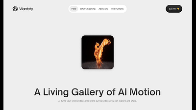 Minimal UI × Surreal AI Motion - A Living Gallery UI ai design ai image generator ui figma framer gallery ui design minimal ui minimal ui × surreal ai motion motion graphics ui ui xu ux