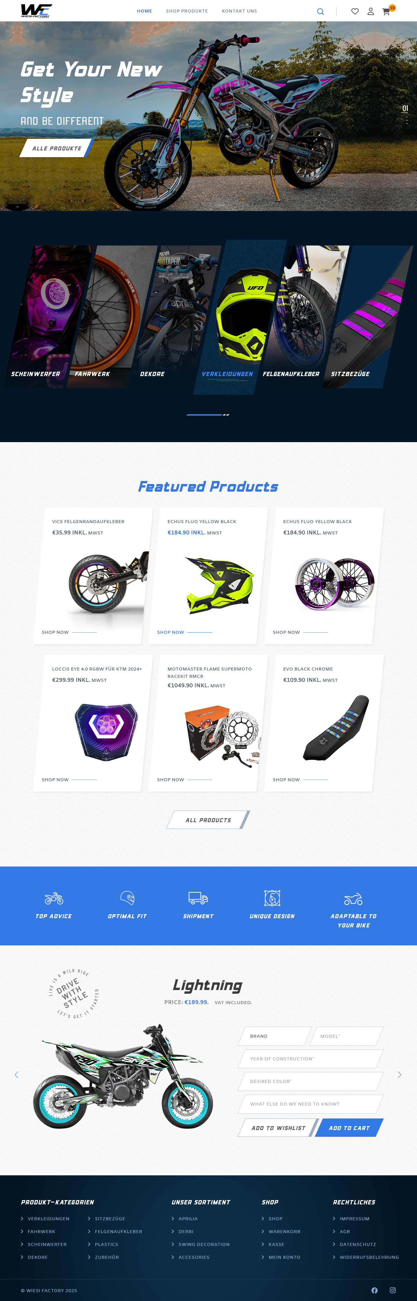 Bike Decoration Website bike decoration website bike web design
