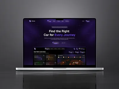 Car Rental Landing page UIUX booking experience booking website car app car rental dashboard car rental landing page car website dark mode ui modern ui design online car booking product design rental app rental booking rental service platform smart mobility solution travel app travel app design user friendly uiux vehicle booking website web app interface web design