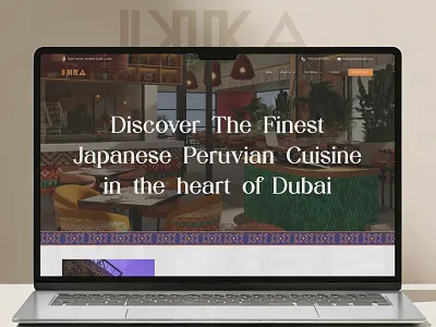 Ikka – Website Hero Section creative direction digital experience hero section landing page design luxury design modern web design responsive design restaurant website ui design ux design ux ui design web design website ui