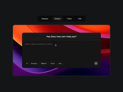 AI Platform Tabs Website Design ai artificial intelligence chat chatbot clean dark mode landing page platform saas section tab tabs ui design web design website website design