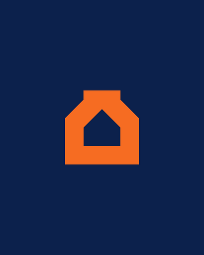 home biue bnb branding digital family home hotel house icon logo logogram minimal orange simple travel
