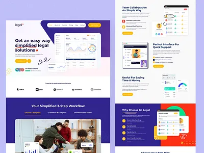 Saas Landing page design consultancy interface justice landing page landing page design law law firm law website lawyer products saas saas landing page ui ux web design website