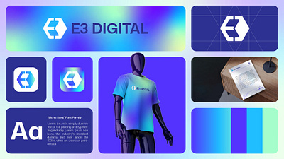 Technology Brand Identity Design ai logo brand identity design branding cube logo e3 branding e3 logo hybrid logo lgoos logo logo designer logo maker logos metverse logo tech brand logo tech branding tech logo technology branding