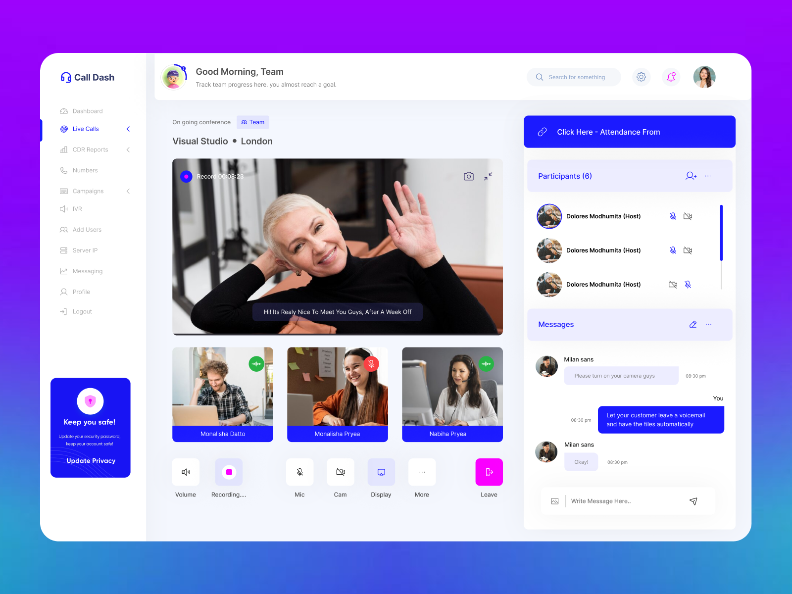 Example of Web Application (Dashboard) Design
