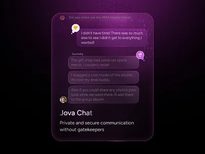 Jova Chat — Bento Card bento bento card bento card design bento design card card design chat chat design design figma figma design illustration saas saasdesign ui uiux ux uxui