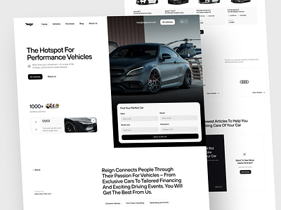 Exotic Car Showroom - Landing Page automobile car clean exotic graphic design homepage interface minimal motion graphics sadasdasd sdsa showroom sport car ui user interface ux vehicle web web design website