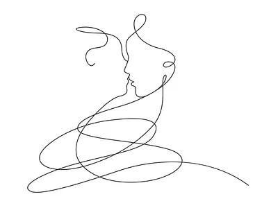 One line art design graphic design illustration illustration art line art logo one line art vector