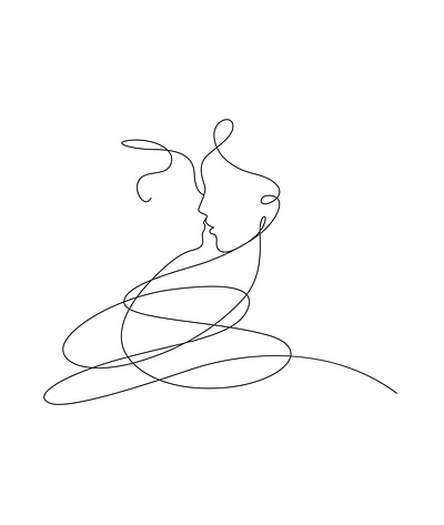 One line art design graphic design illustration illustration art line art logo one line art vector