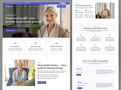 Guidance – Life Coach & Wellness Website Design business coach career caoch coach entrepreneurs caoch website executive coach health wellness coach landing page desig leadership coach web life coach uiux web design website