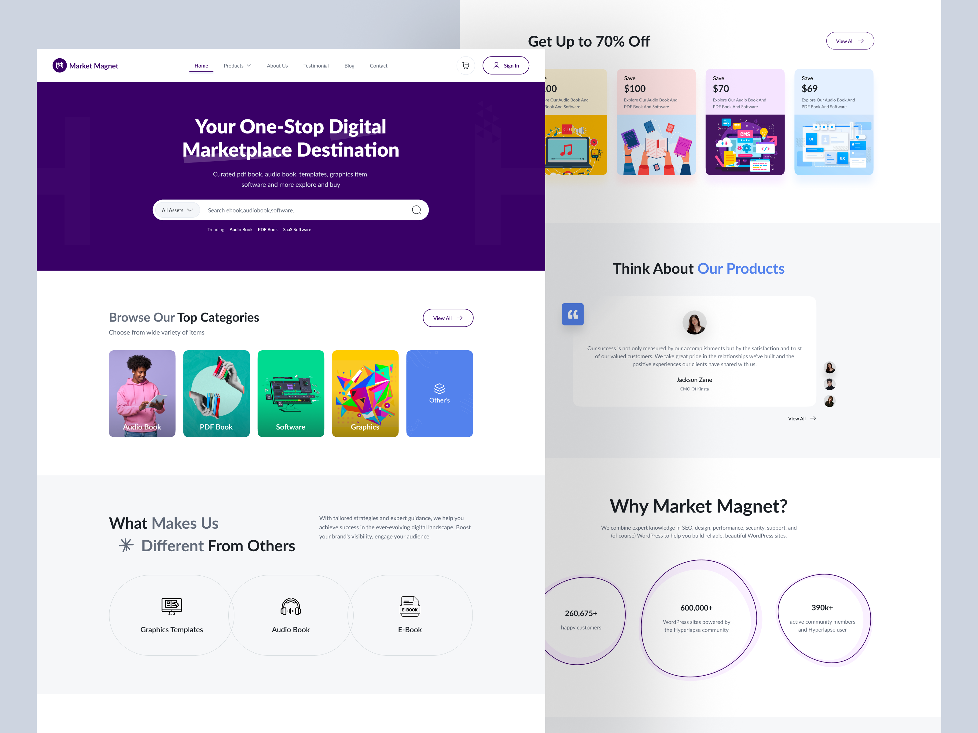 Digital Marketplace Landing Page - UI/UX Design digital market digital marketplace digital marketplace landing page ecommerce ecommerce landing page ecommerce website landing page landing page design marketplace online market online shop online shopping online store saas shasanko creations startup ui design ux design web design website