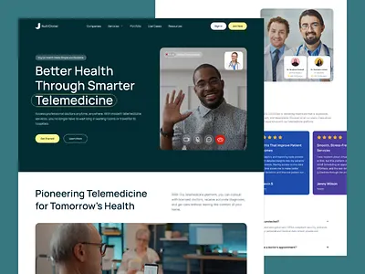 Healthcare / Telemedicine landing page appointment branding consultation designer doctor figma green heathcare hospital medical report web telehealth telemedicine telemedicine landing page telemedicine website web design website zoom