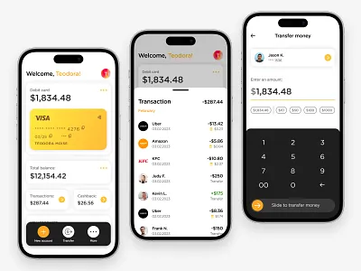 Mobile banking 💰 android app application bank design ios iphone mobile app neobank transactions transfer ui