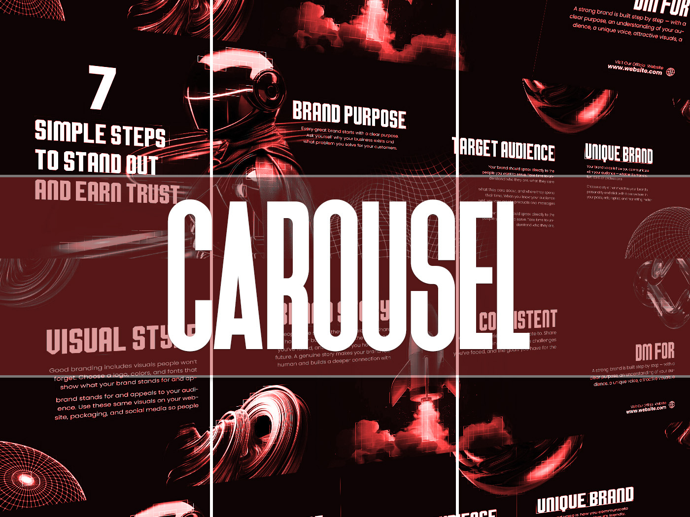 Carousel Design 7page adobe photoshop ai carousel design social media ads