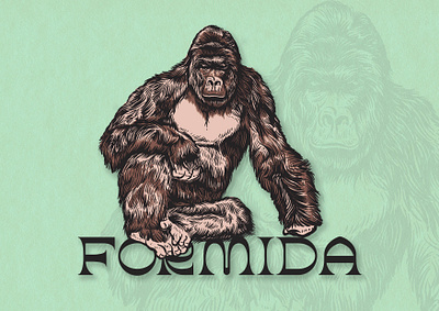 FORMIDA animal animal hand drawn logo animal logo brand design branding character creative illustration design gorilla illustration gorilla logo illustration logo logo design logo illustration