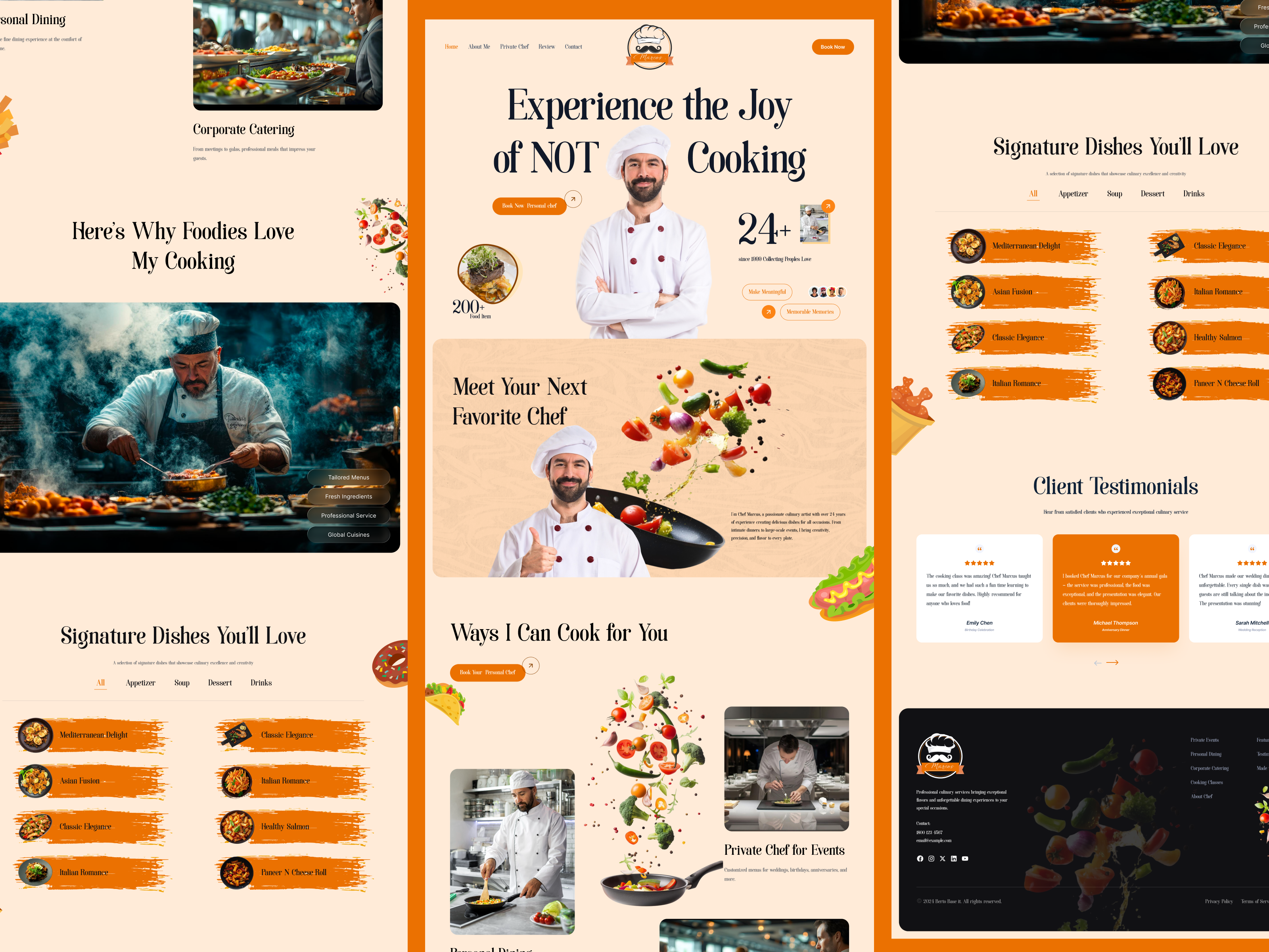 Professional Chef Portfolio app branding culinarybranding design food foodwebsite graphic design illustration landing page logo minimal restaurantdesign ui ux vector webdesign