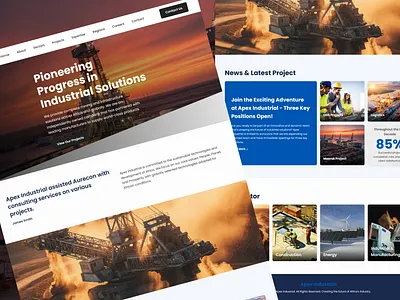 🏭Apex Industrial - Landing Page for a Modern Industry Leader adobexd cleanui corporatedesign dailyui design figma landingpage ui uidesign uiux ux uxdesign webdesign webdesigner websitedesign