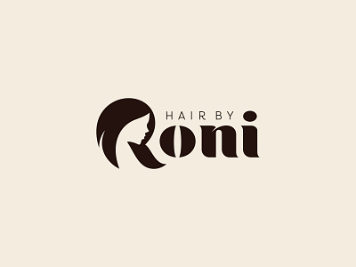 Hair by Roni clever design giletroja hair hair by roni hair logo hair salon hair salon logo hair stylist hair wordmark illustration logo logo design logo sell minimalism r logo smart typography ui wordmark