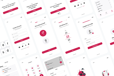 Project Ren-them Onboarding & other screens app ui branding event booking app figma prototyping rent ui userflow ux