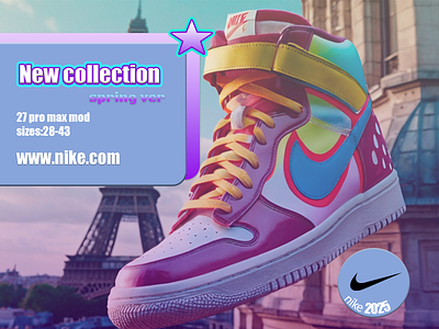 advertising banner for the new collection on PS with gradients. graphic design