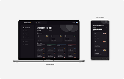 Project Productiv for SocioKix - Task Management Dashboard clean ui dashboard ui figma prototype task management ui ux