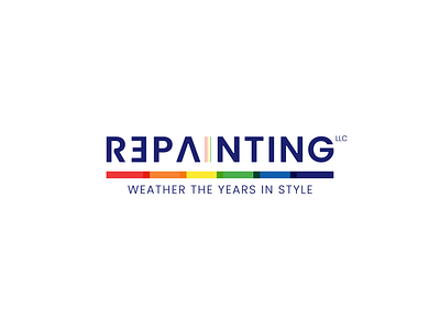 Re-Painting LLC Logo Design adobe illustrator branding design dribble graphic design illustration logo ui ux vector