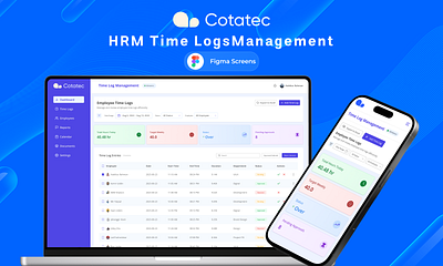 HRM Time Logs Management Dashboard dashboarddesign employeemanagement hrtech productivity timetracking uiuxdesign