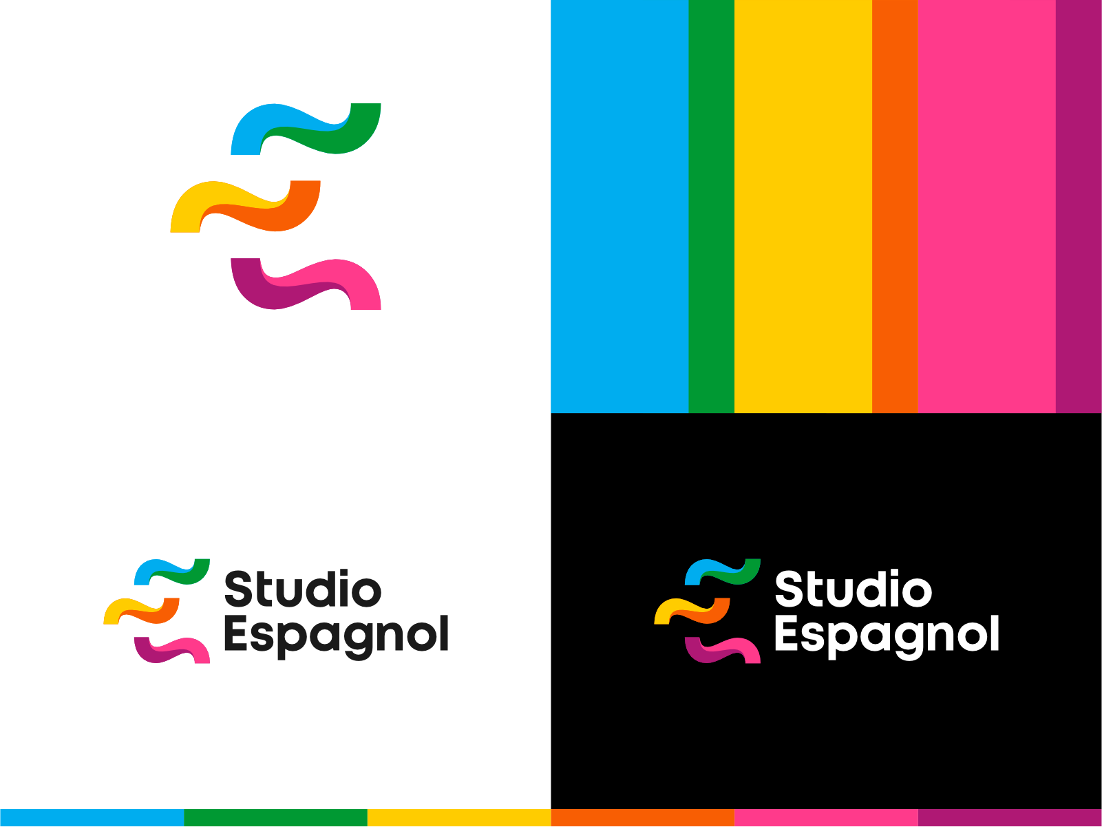 Studio Espagnol, modern, fun Spanish courses logo design abstract courses e espagnol learning language letter mark monogram logo logo design modern s spain spanish students teacher teaching online classes tech technology tilde translations transtation