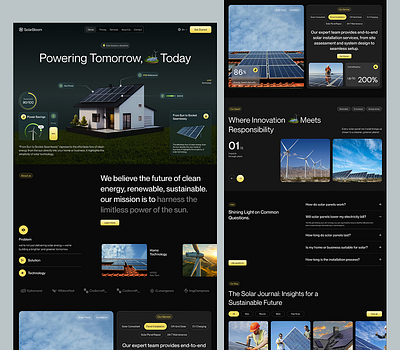 Solar Energy Full Website Design cleanenergywebdesign creativewebdesign designinspiration dribbble dribbbleshots ecofriendlydesign figmadesign futuristicwebsite landingpagedesign modernwebdesign modernwebsite responsivewebdesign solartechnology solarwebsitedesign ui uidesign uxcasestudy uxdesign webdesigninspiration