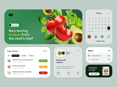 Food Recipes Landing Page🍅🥬🥑