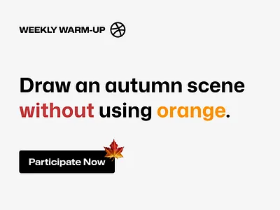 Draw an Autumn Scene Without Using Orange 🍁 autumn community design dribbble dribbbleweeklywarmup fall illustration prompt weekly warm up