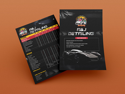 Auto detailing flyer and price list design auto detailing car wash flyer car wash price list flyer menu design price list