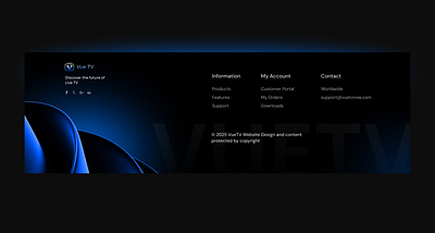 Footer Design - Dark Blue abstract blue branding dark figma footer graphic design saas tech ui ux