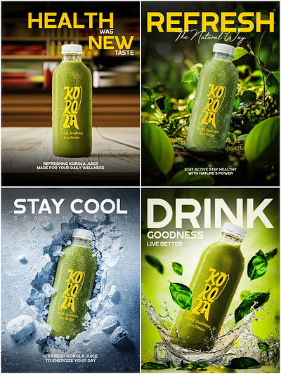 Korola juice social media advertise advertise branding creative poster graphic design identity korola logo minimal poster poster