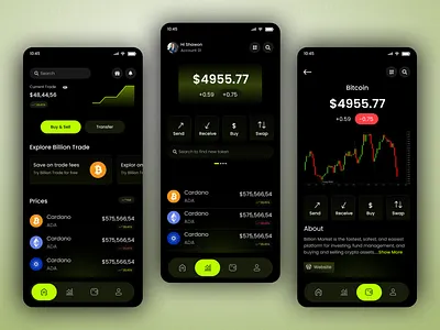 Crypto Wallet & Trading App app design app ui application design bitcoin blockchain crypto crypto app crypto exchange crypto wallet cryptocurrency cryptocurrency exchange ethereum finance fintech investment mobile app trading ui ux wallet