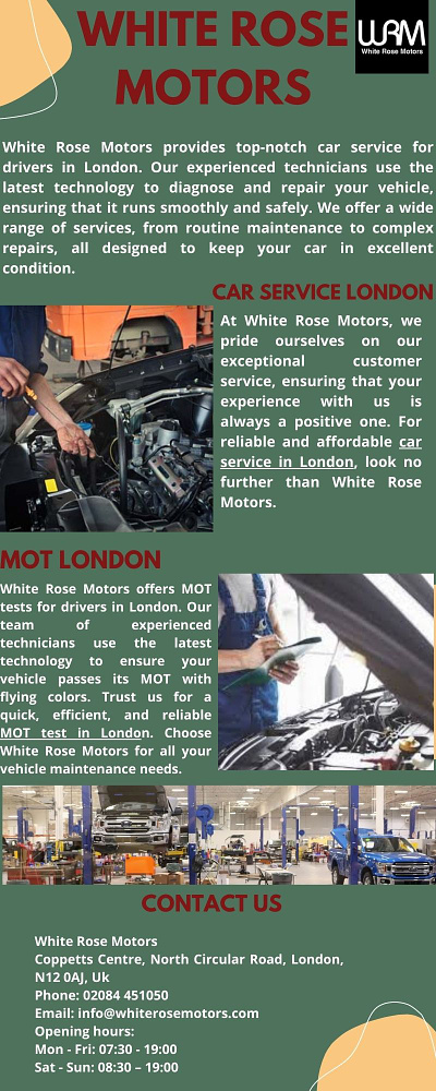 Book Car Service London with White Rose Motors car service london car servicing london mot london mot test london