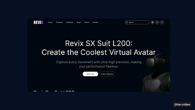 Revix - personal project ai animation app ar art company design e commerce figma illustration logo minimal mockup shop typography ui ux vr web website