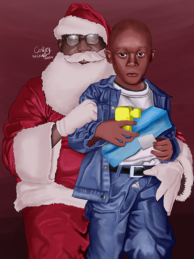 Santa & Me - Childhood Portrait Study reference study