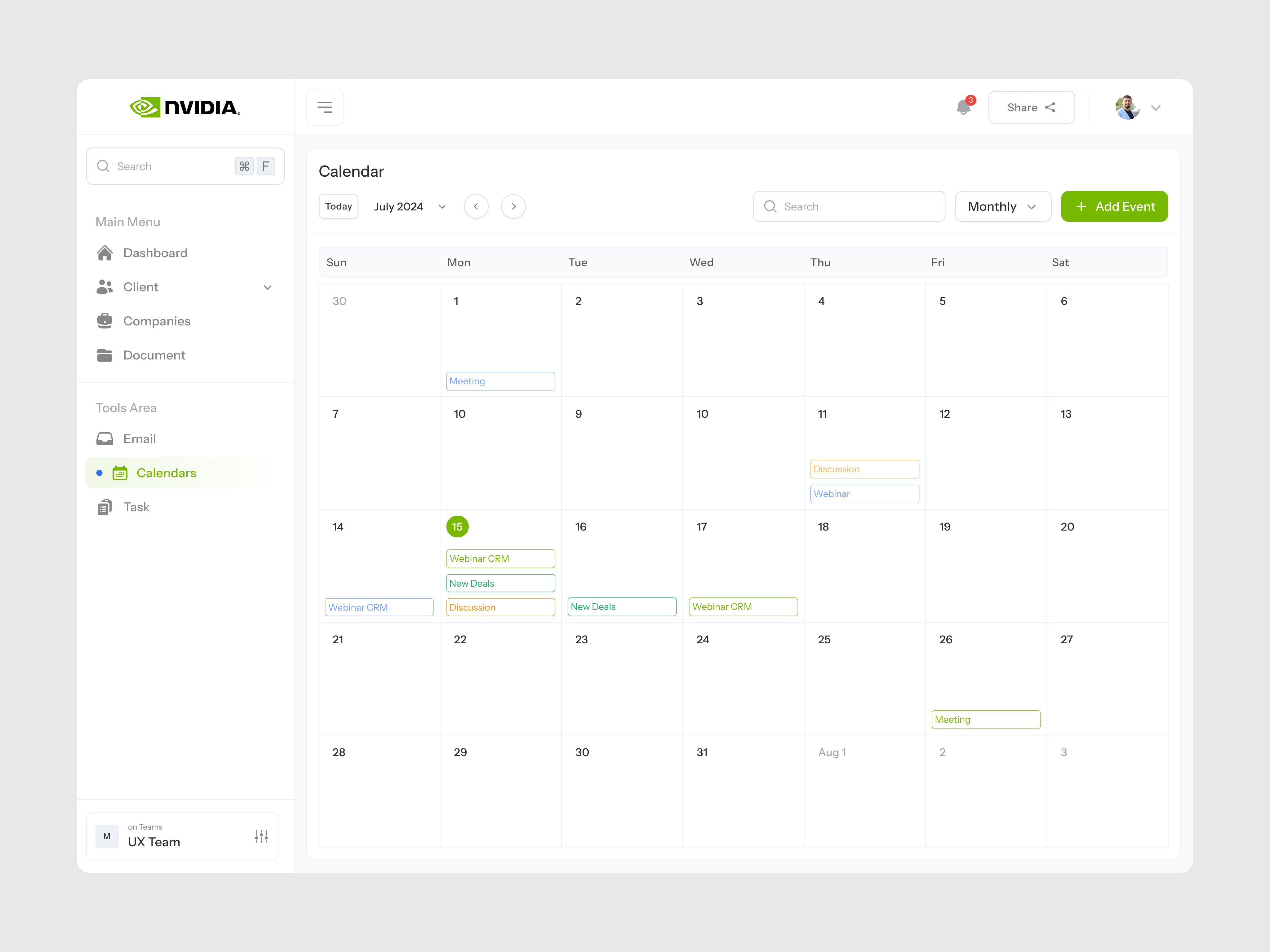Product UI Concepts calendar concept inspiration product product design ui ux