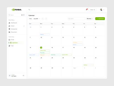 Product UI Concepts calendar concept inspiration product product design ui ux