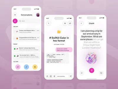 ai chat bot ui design ai ai chatbot ai ui design application bot design chat ui chatbot clean conversational ui design minimal mobile mobile app product design responsive design trend ui ux website design