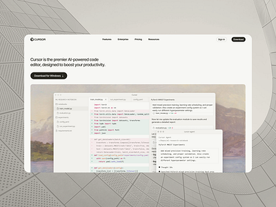 Landing Page - Cursor AI ai figma landing page ui web design