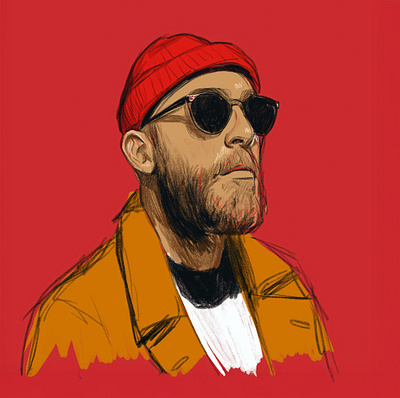 I see you - Myself artist arunas kacinskas auto portrait avatar barista character cool portrait ego illustration illustrator myself people portrait portrait illustration procreate self portrait