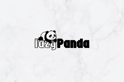 Logo Lazy Panda blackandwhite branding cozy creative design graphic design logo minimal panda vector