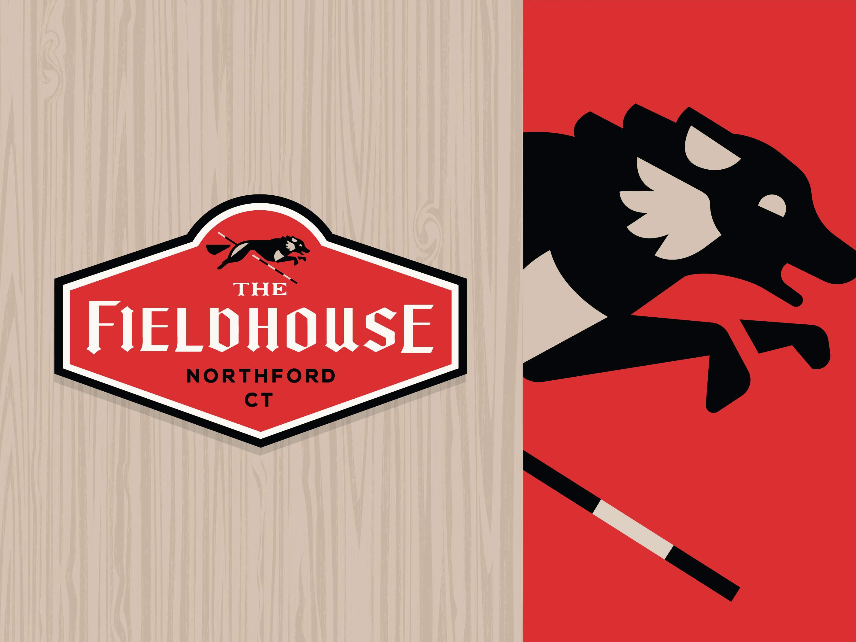 Signage: FieldHouse branding classic dog english graphic design identity design lettering logo logo designer logos print shield signage sports training typography vintage