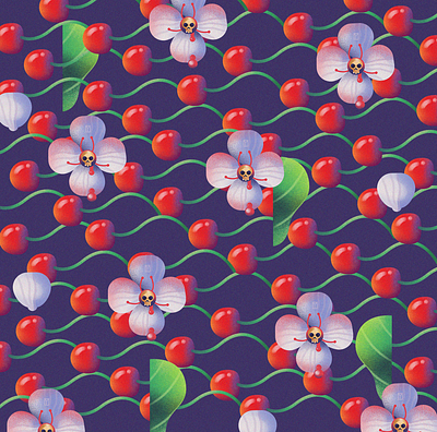 Cherry Blossom cherry cherry blossom design digital 2d digital illustration digital pattern flat design flat art flat illustration graphic design illustration pattern vector art vector artwork