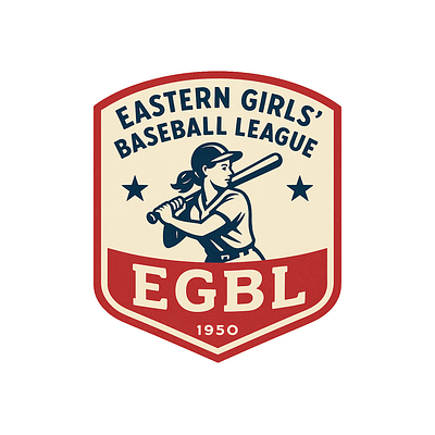 Logo Design - Eastern Girls' Baseball League (1950) branding graphic design logo