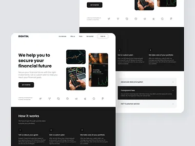 Concept Design For Investing Website branding features financial graphic design hero page homepage investing investment landing page navigation bar smart stock ui ui design ux webdesign website website concept website design website ui